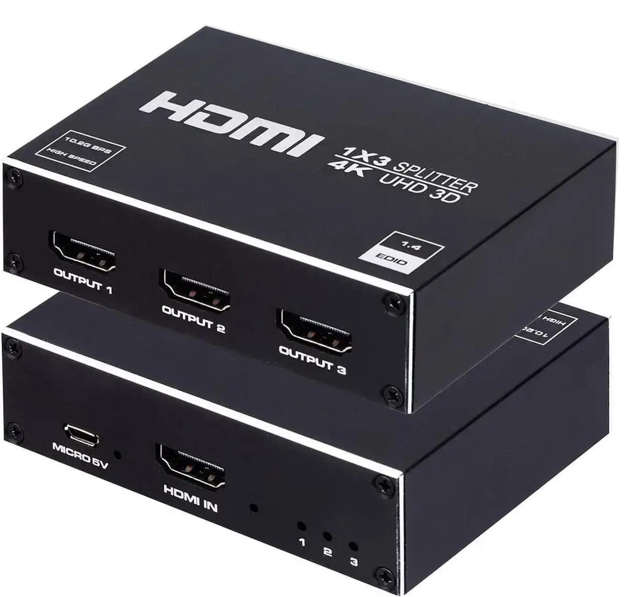 4K HDMI Splitter 1 In 3 Out, Supports 4K@30Hz, HDMI 1.4 HDCP, 3D and 1080p