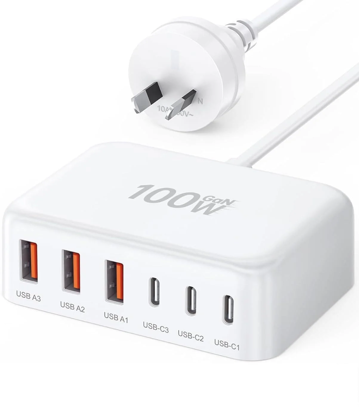 100W GaN Wall Charger Portable Charging Station Hub