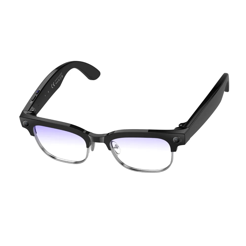 Smart Bluetooth Glasses with AI Voice Assistant, IP66 Waterproof, Video Recording, Mul