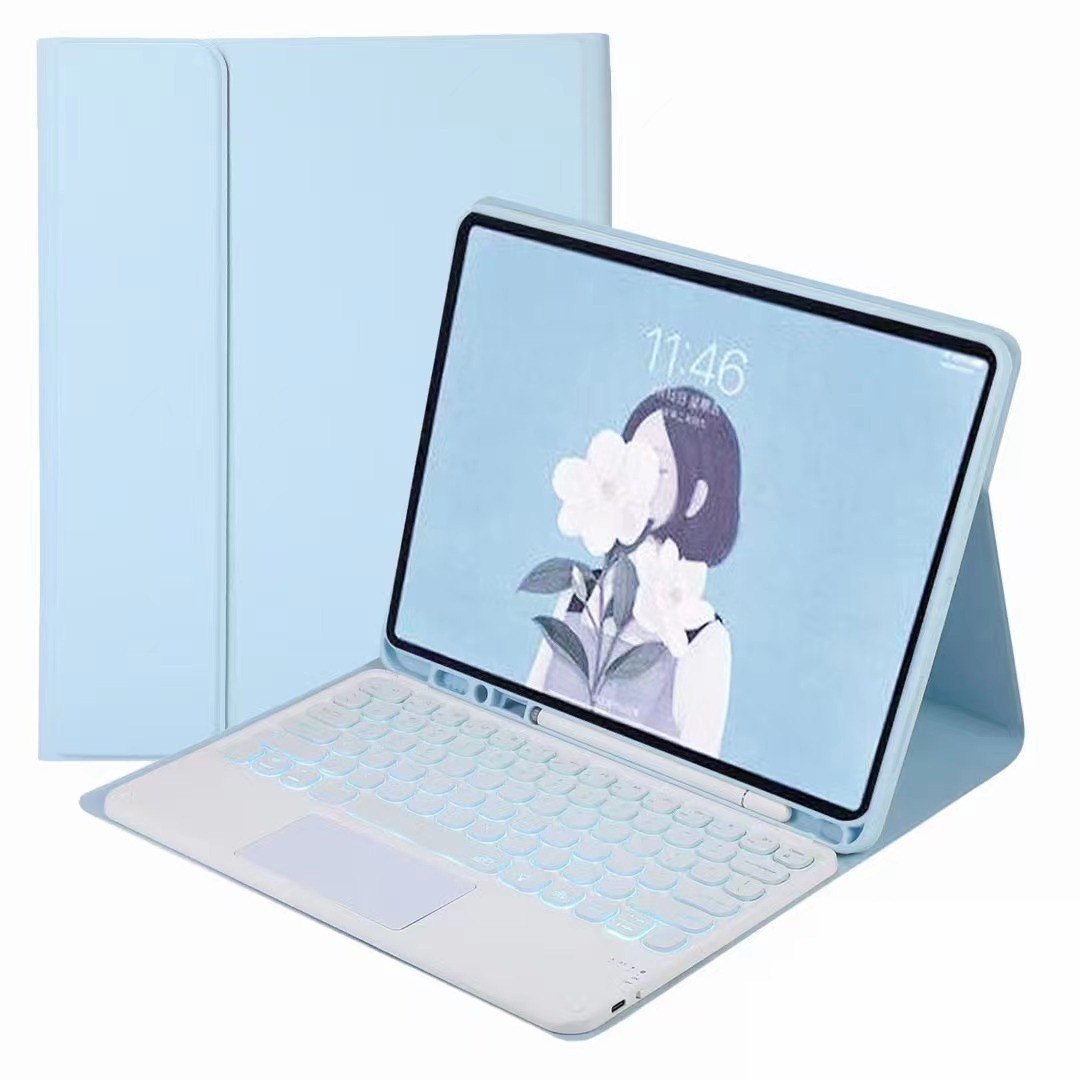 Bluetooth Keyboard Case for Samsung Galaxy Tab S10 Ultra/S9 Ultra 14.6", Round Keys