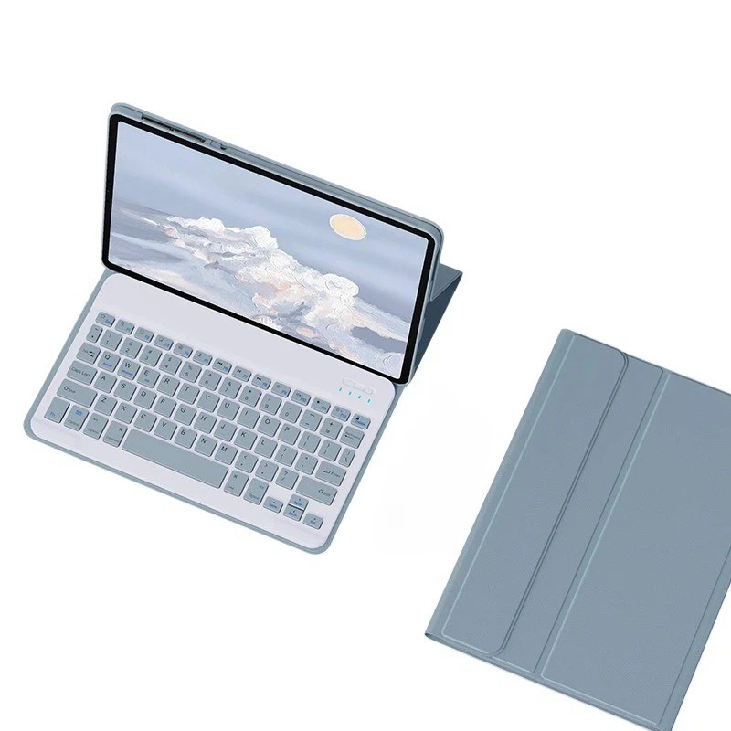Blue Detachable Bluetooth Keyboard Case with Mouse, Compatible with Xiaomi Redmi Pad S