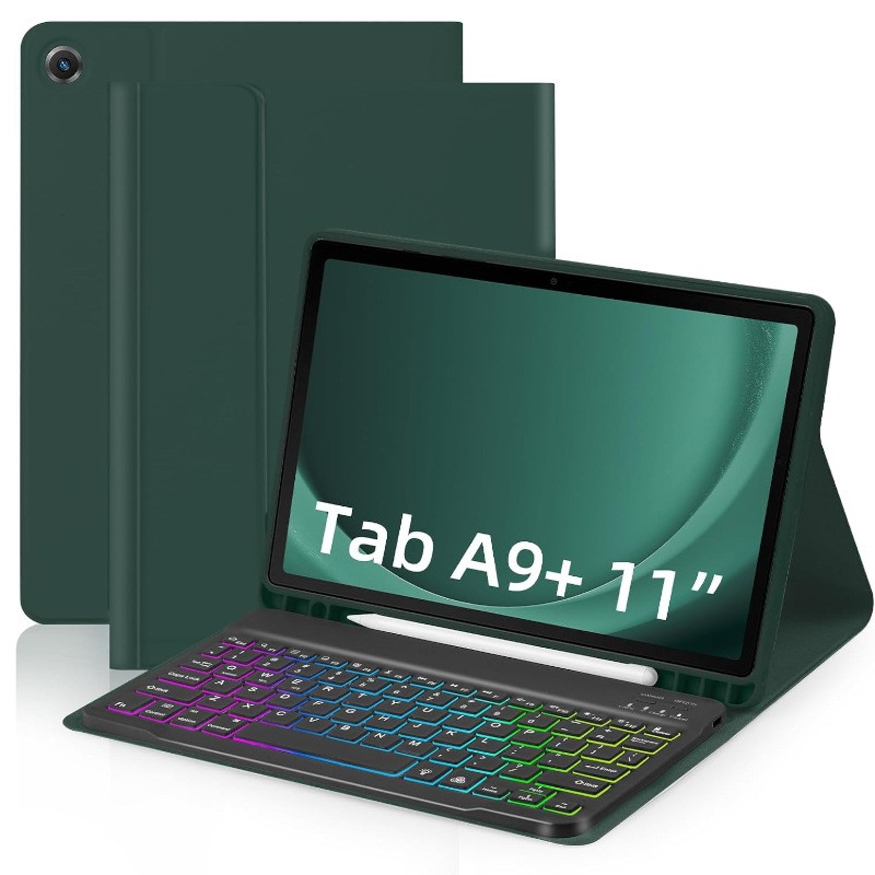 Keyboard Case for Samsung Galaxy Tab A9 Plus 11 2023, RGB Backlit