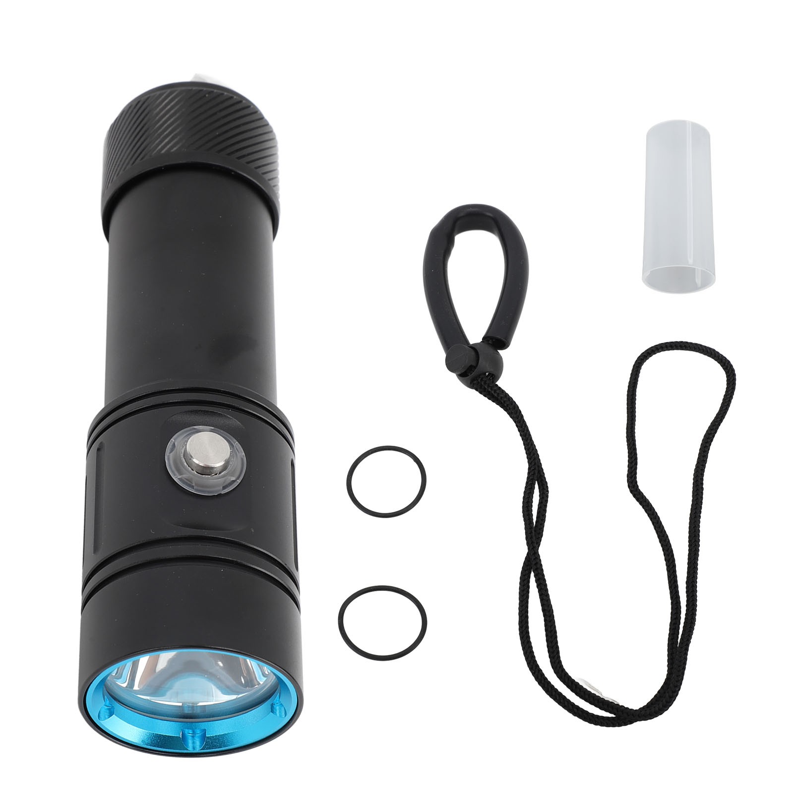 5000LM Diving Flashlight, IPX8 Waterproof Submersible, 4 Modes White LED Dive Torch fo