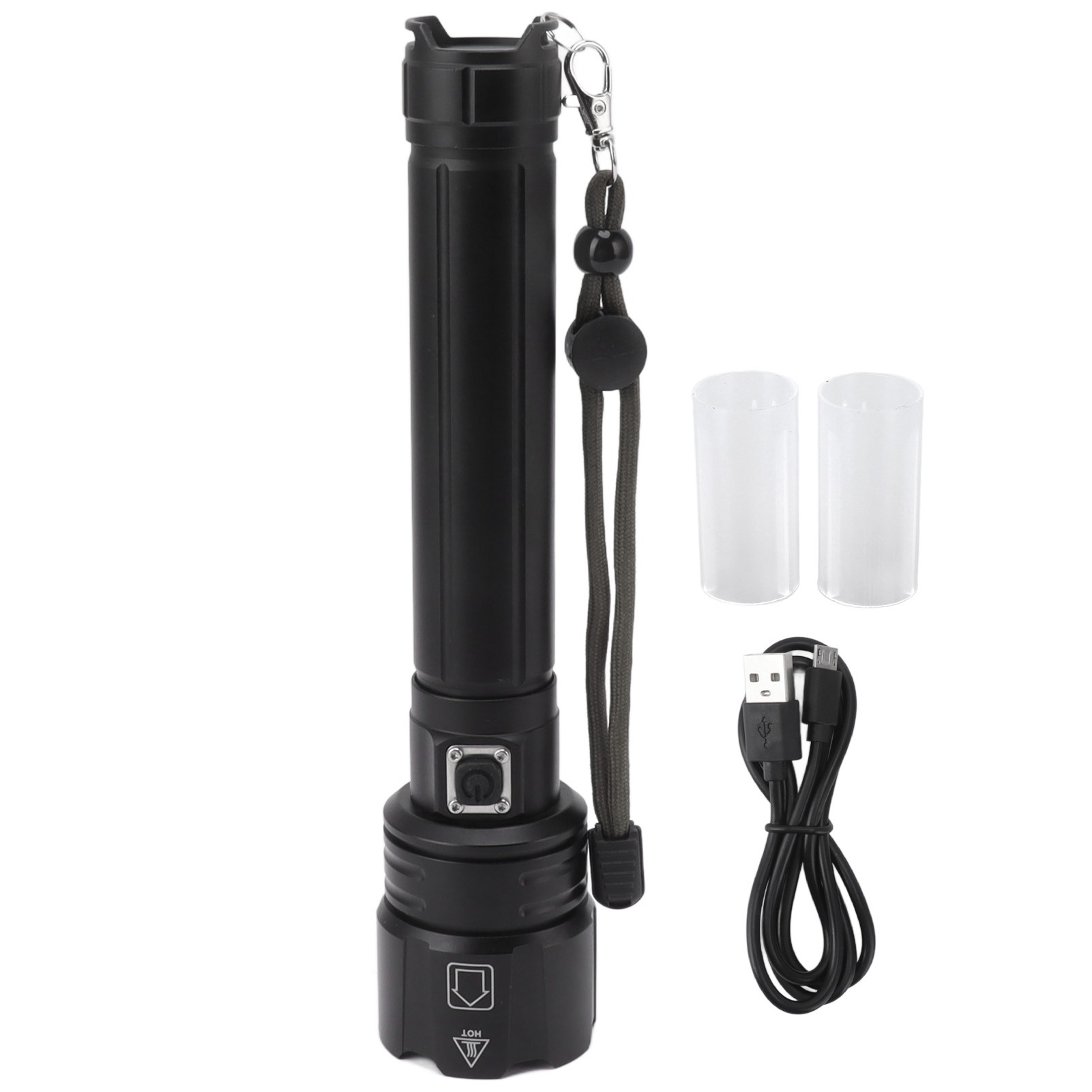 10000LM LED Flashlight, USB Rechargeable, Portable, Adjustable Brightness, Waterproof,